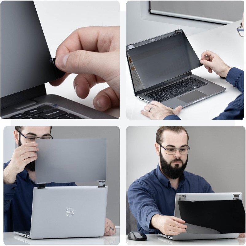 StarTech.com Filtre de Confidentialité Lumineux 16:10 de 15,6 pouces avec Fonction Tactile, Rabattable, Transmission Lumineuse de 75 %, Filtre de Confidentialité Antireflet, Angle de Vision de +/- 30 Degrés