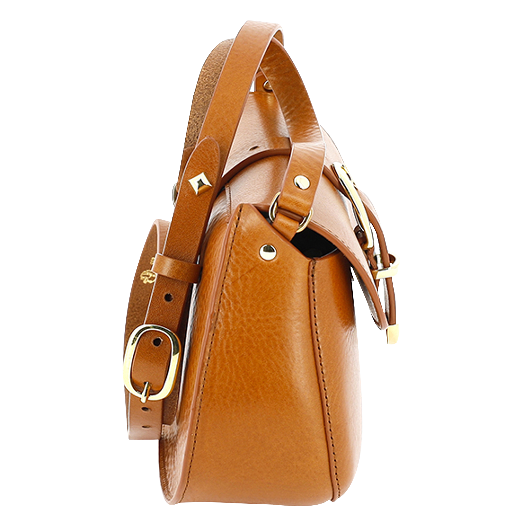 LE COURCY FRIEDA - Sac bandoulière en cuir lisse | Marron