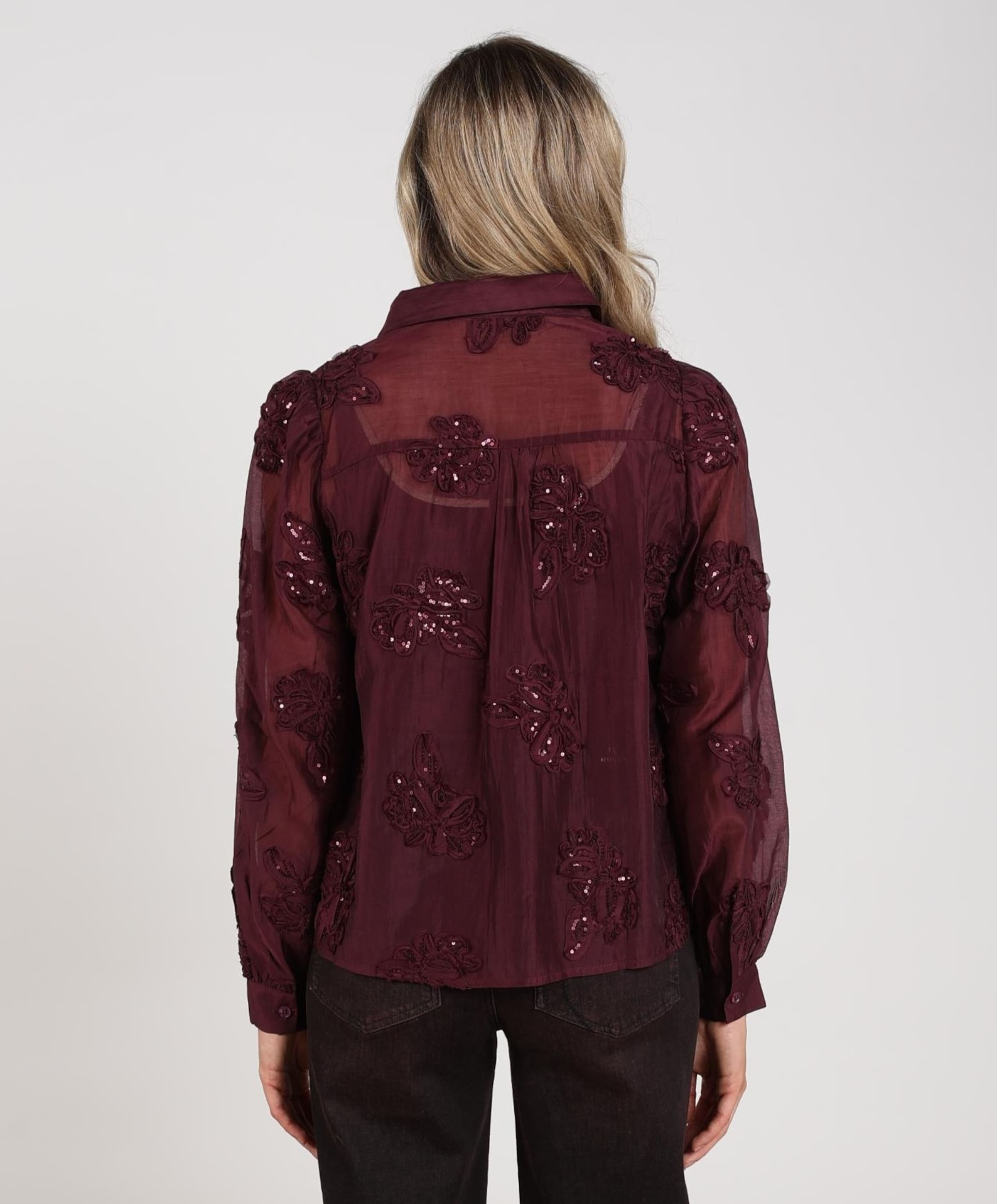 Nukus Dames blouse bordeaux