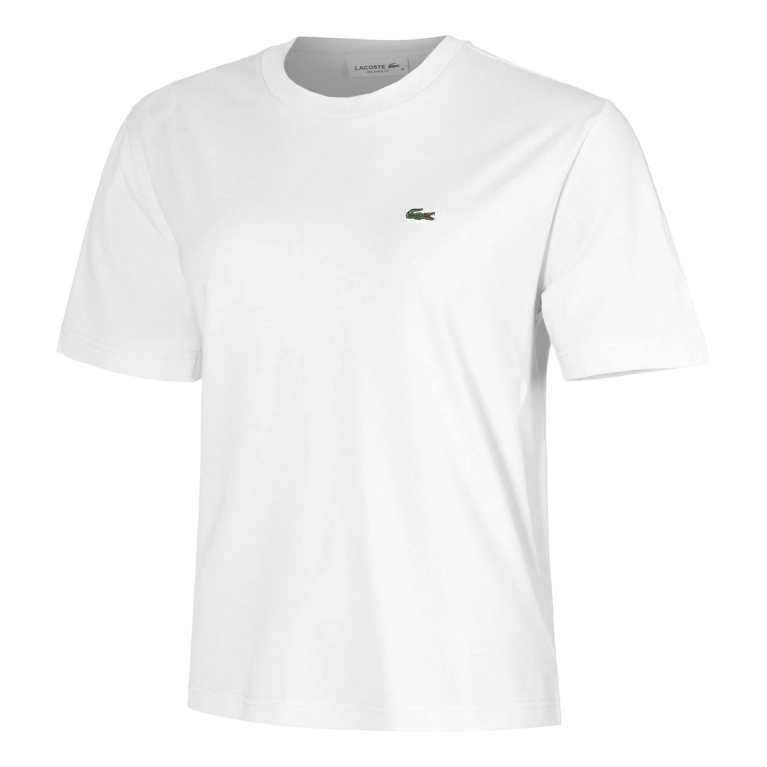 Lacoste Relaxed Fit Plain Soft T-shirt Femmes - Blanc