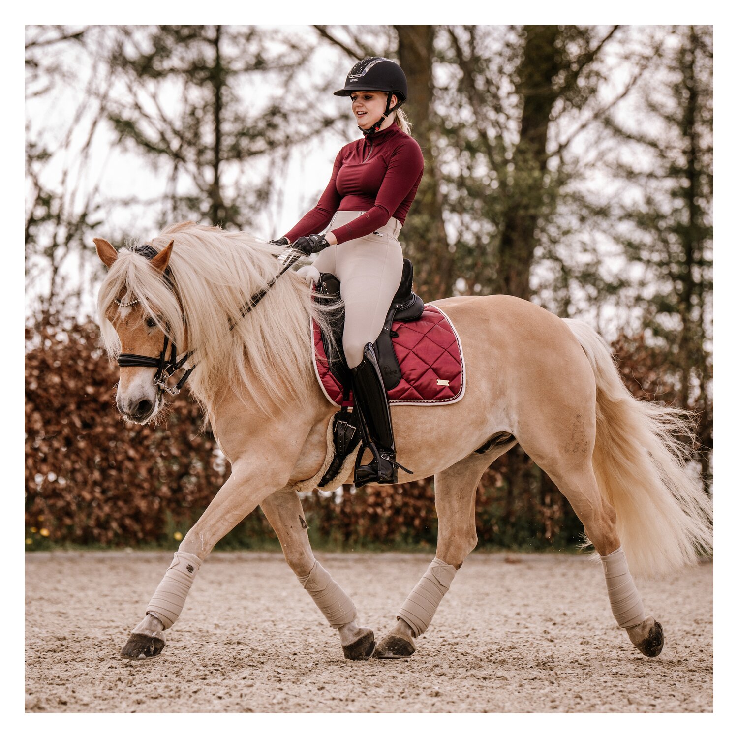 Cheval de Luxe Schabracke Anja Fee - burgundy - Warmblut/Vielseitigkeit