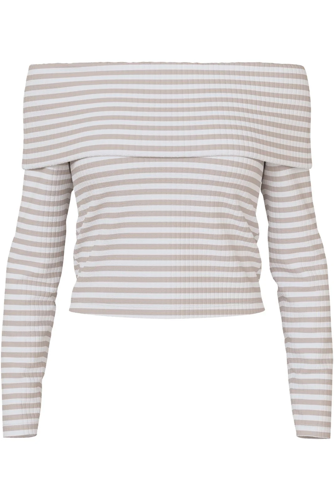 Pieces Pclaya Ls Off Shoulder Top 4695195 bright white silver gray