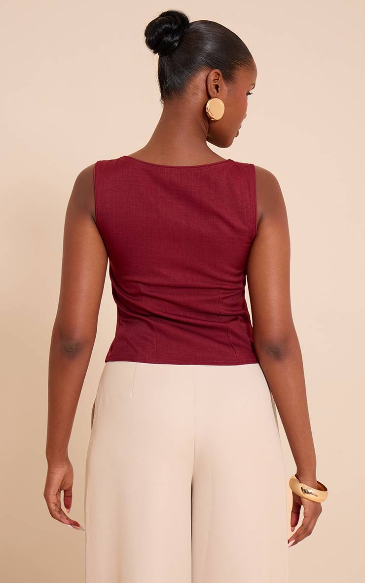 Rouge Profond Corset Superposé