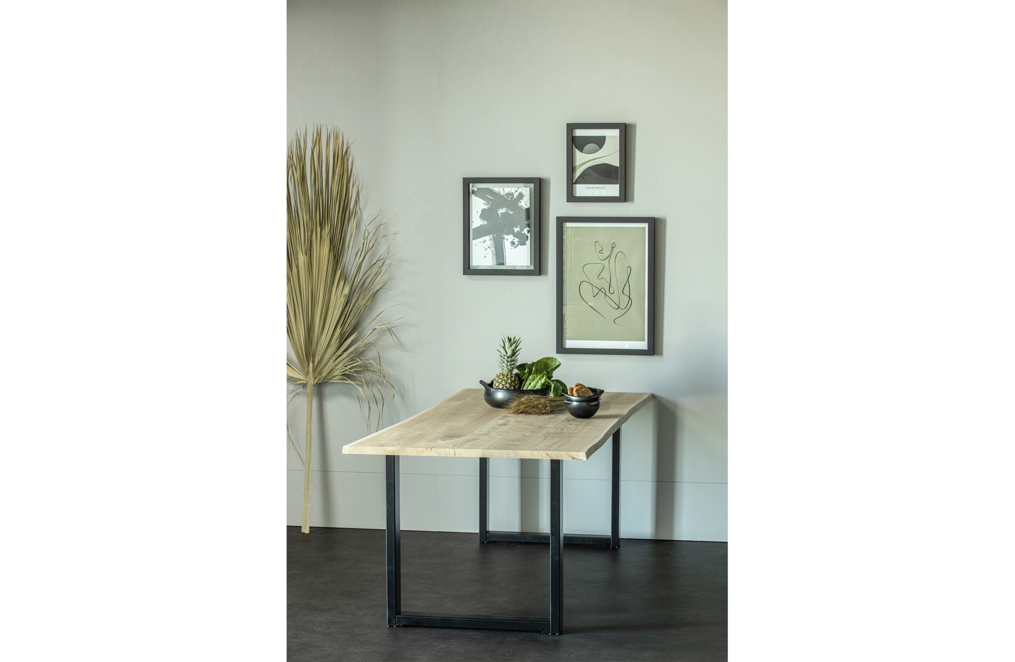 WOOOD boomstamtafel Tablo eiken 199x90 [fsc] Tablo Tafel Boomstam Eiken 199x90 [fsc] - U-poot