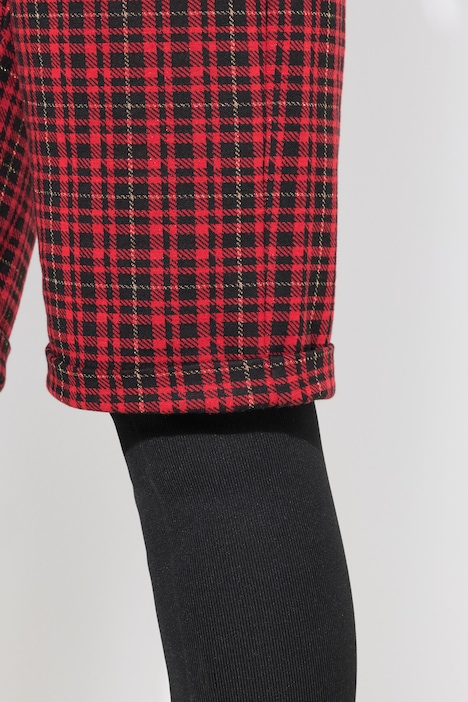 Bermuda, Loose Fit, Jacquard, Saumumschlag