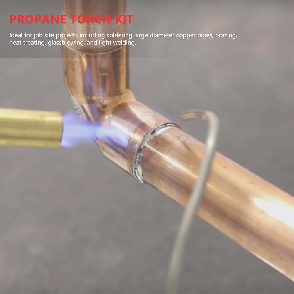 Aismrii Tuyau manuel pour chalumeau au propane, torche à gaz Mapp, torche de soudure, longueur du tuyau 1,5 m, température de fonctionnement maximale 1900 ℃ avec crochet (style basique) : Bricolage