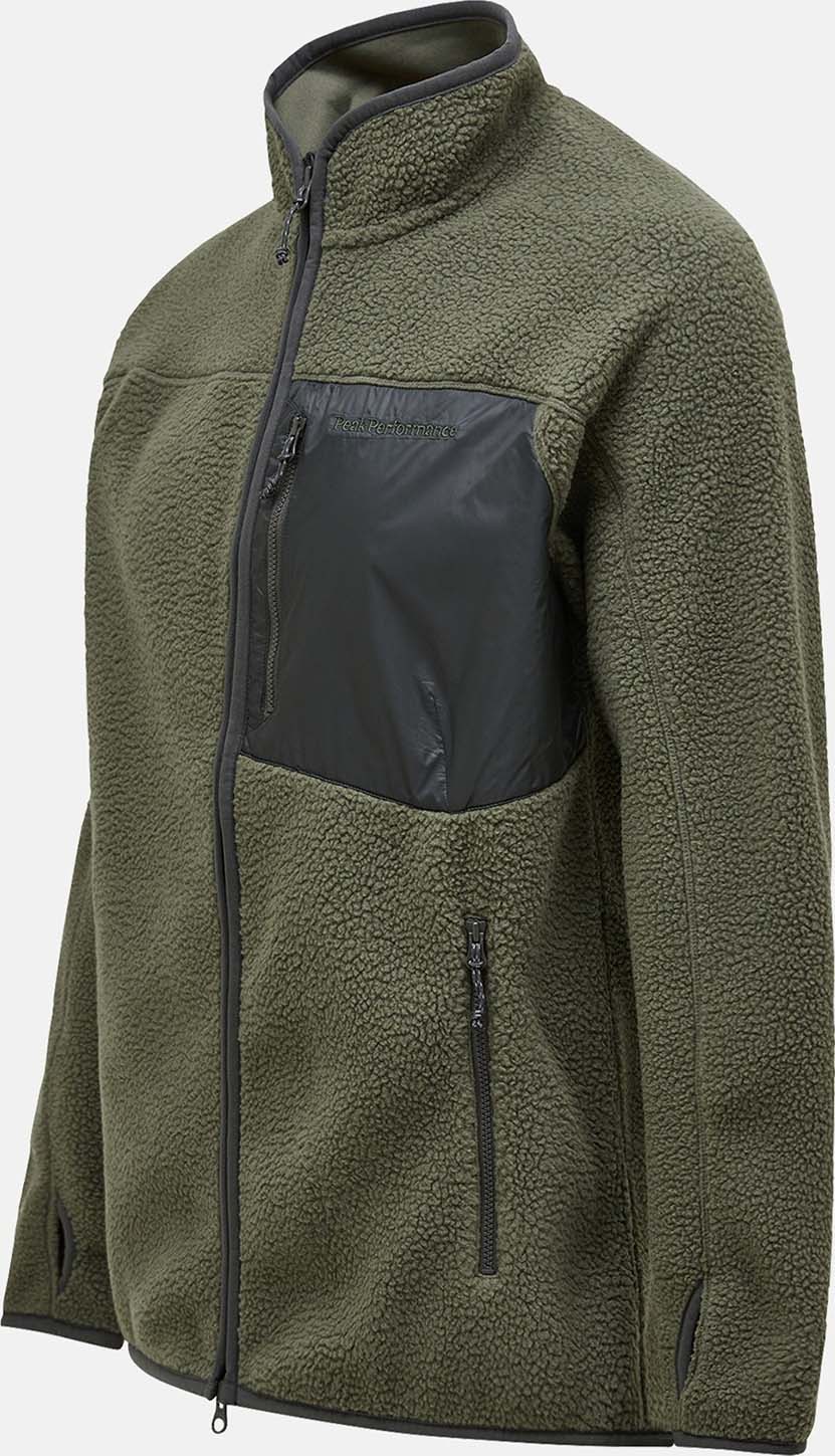 Pile Zip Jacket Herre Pine Needle