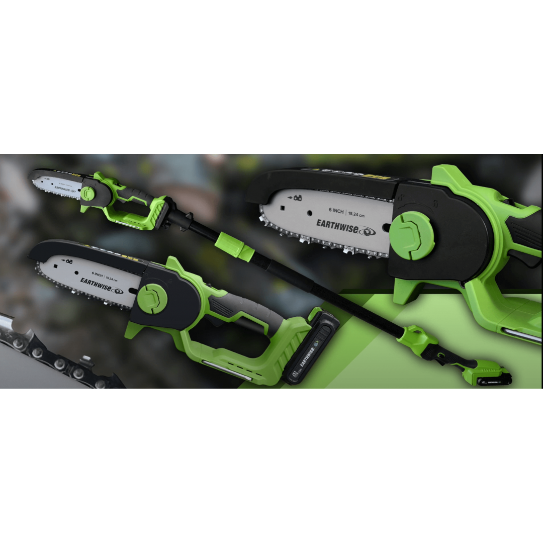 Pack tronçonneuse électrique avec manche télescopique+ rootslayer à main-noir