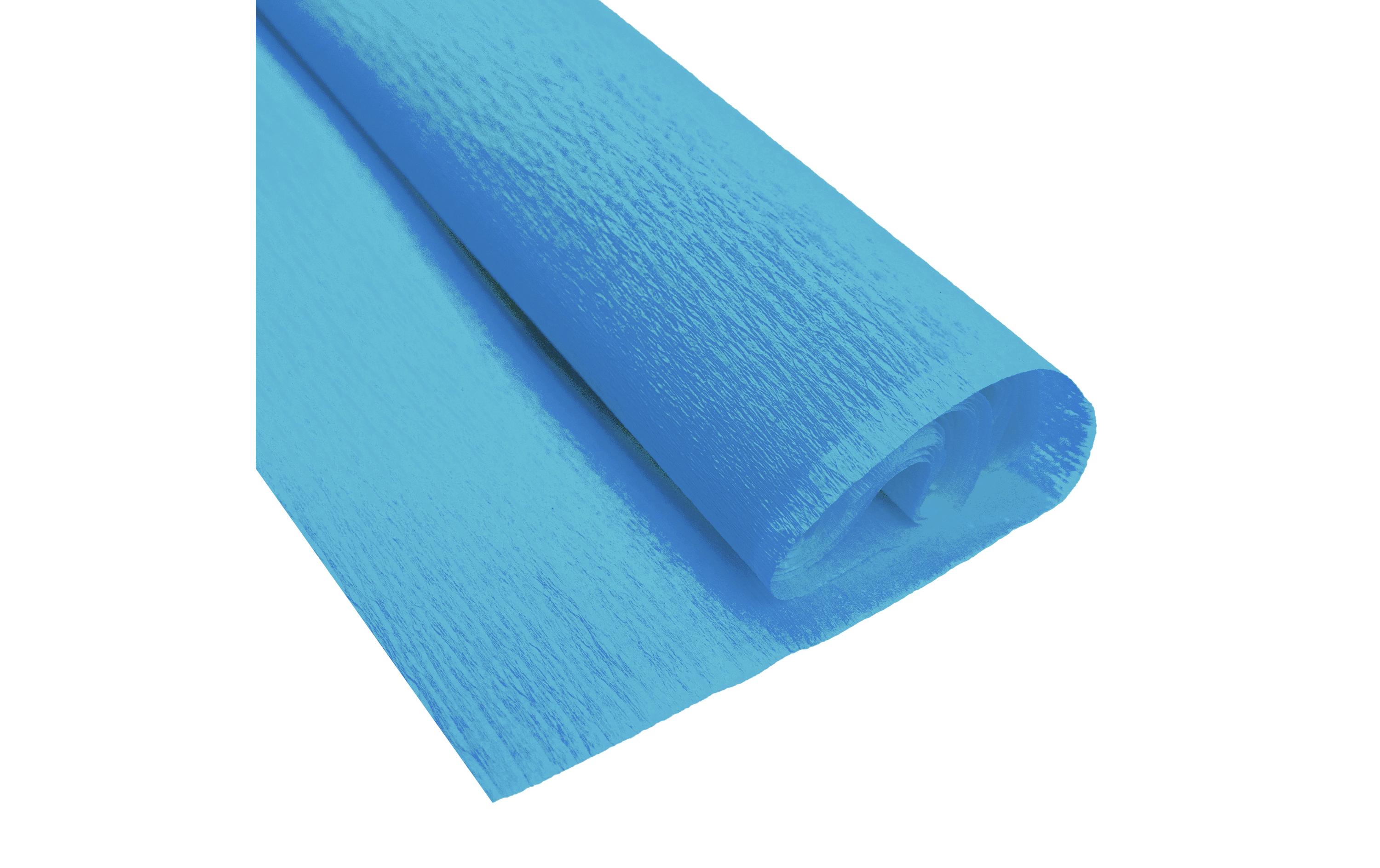 Krepppapier 50 cm x 2.5 m, 32 g/m², MittelblauBastelkrepp auf der Rolle