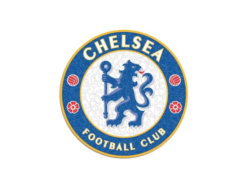 Iconic Puzzle Chelsea FC Logo Offiziell lizenziertes Holzpuzzle, Grösse M