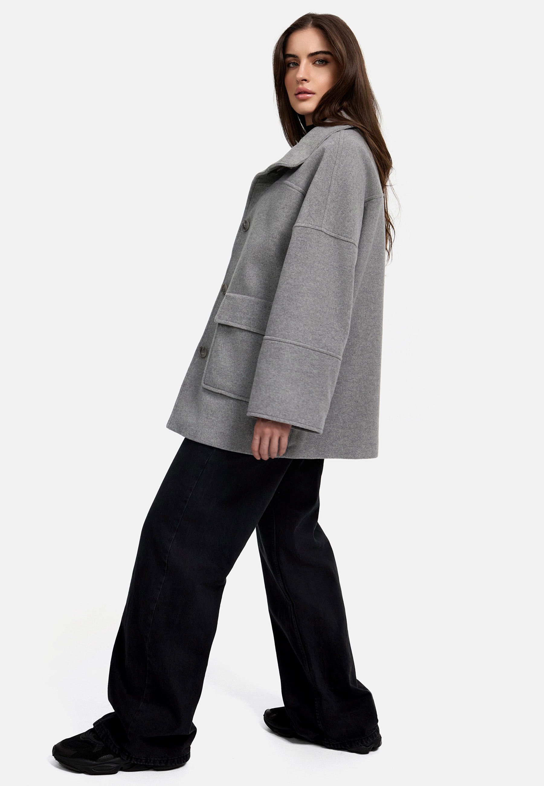 MANISA Winterjacke ohne Kapuze mit Taschen