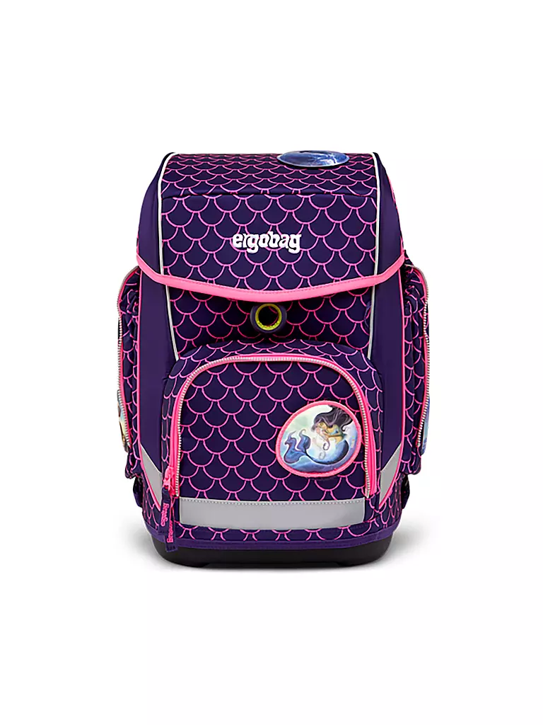 ERGOBAG Schultaschen Set 5tlg CUBO Lumi - PerlentaucherBär lila