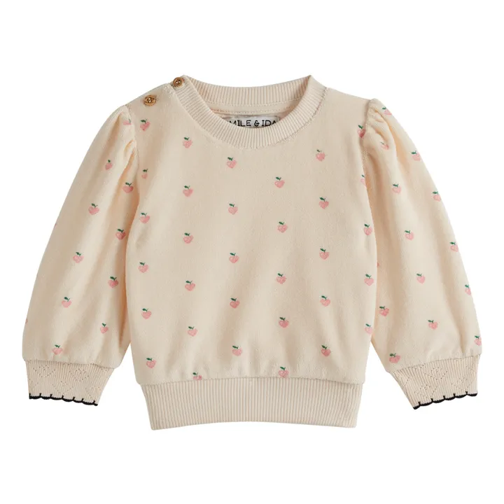Emile et Ida Sweat Petits Cœurs Eponge Bébé | Rose