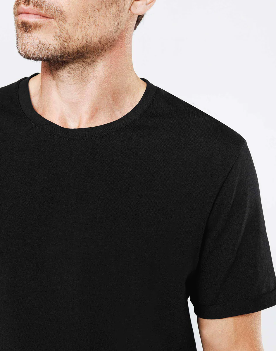 T-shirt col rond noir