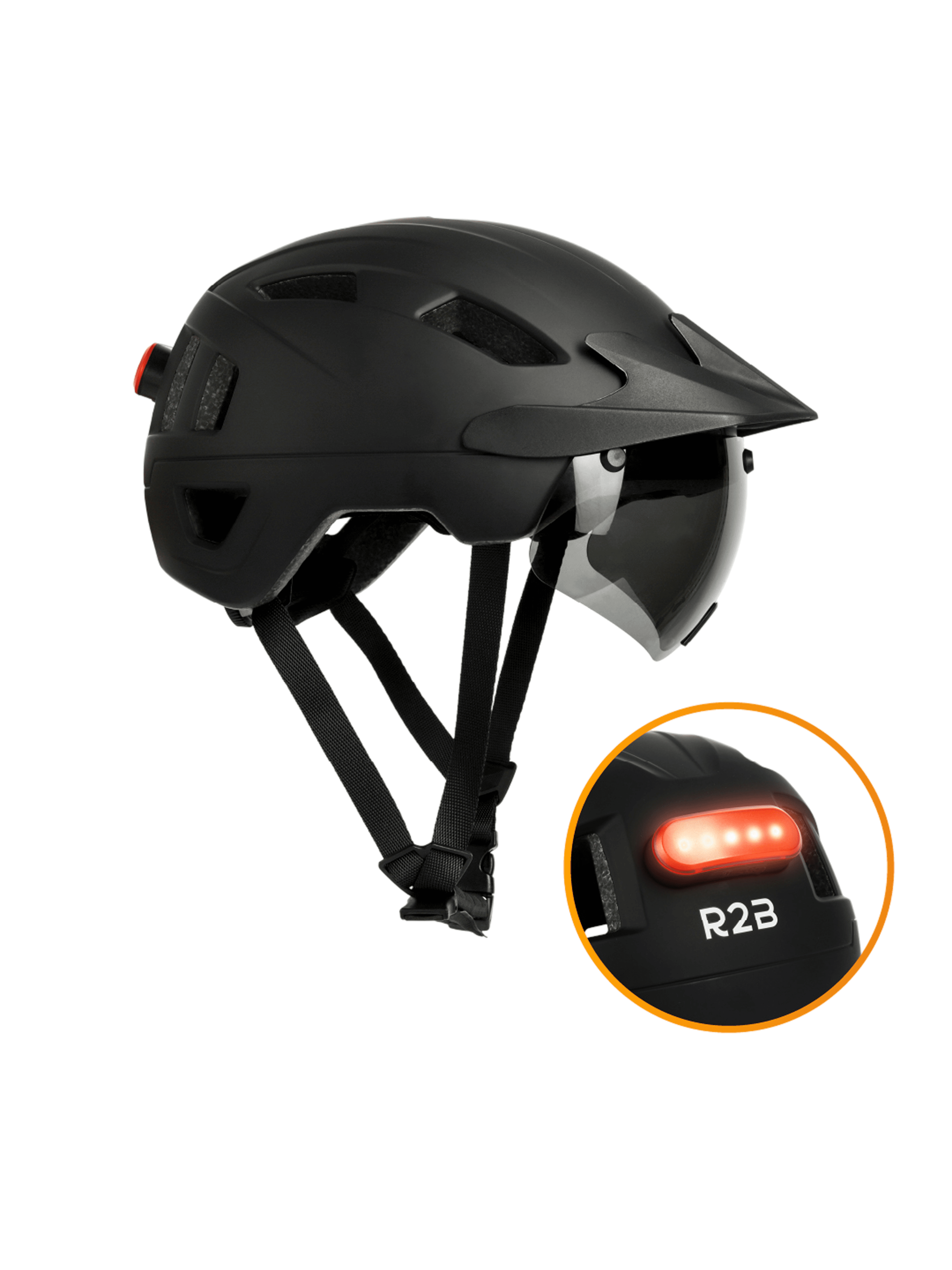 R2B Fietshelm Speed Pedelec met LED-verlichting - Maat XL