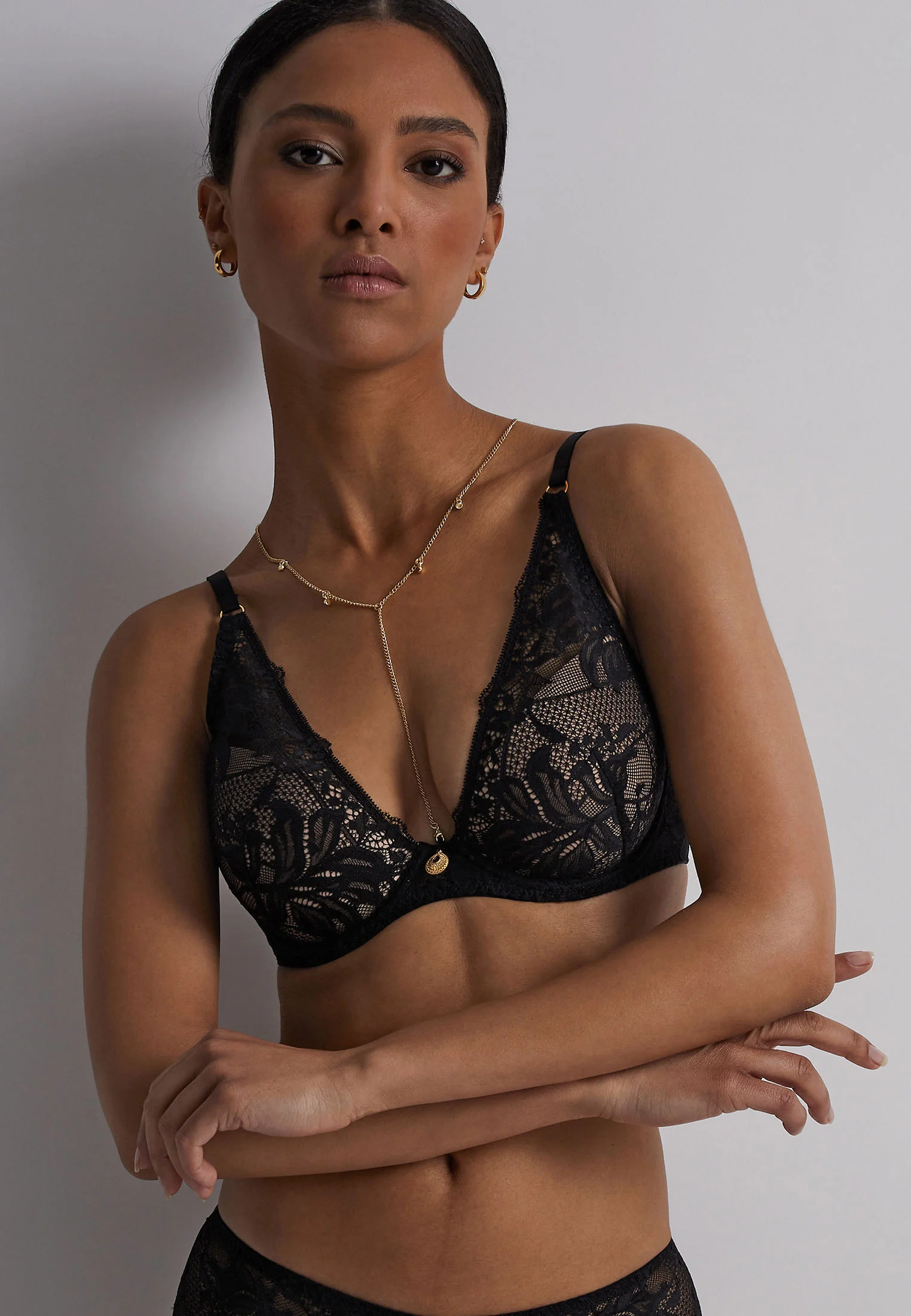 GOLD PLEASURE - Plunge foulard | Noir