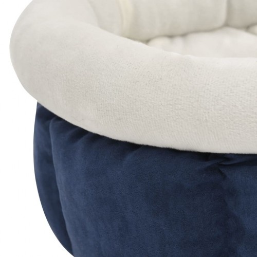 Cama redonda para animais de estimação Vidaxl com almofada azul