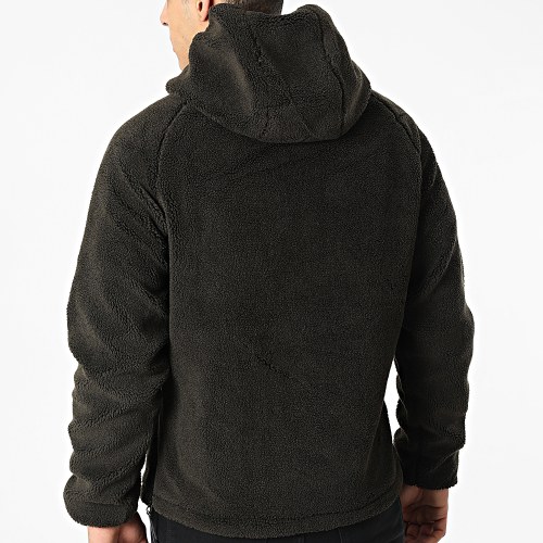 Veste Col Zippé Capuche Polaire 242 Vert Kaki