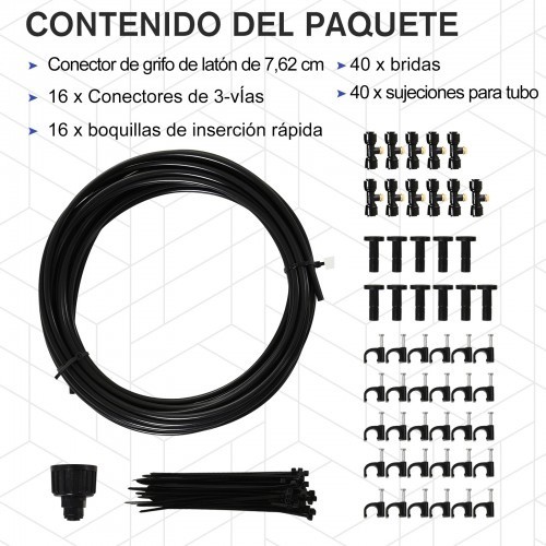 Pulverizador de água Outsunny preto