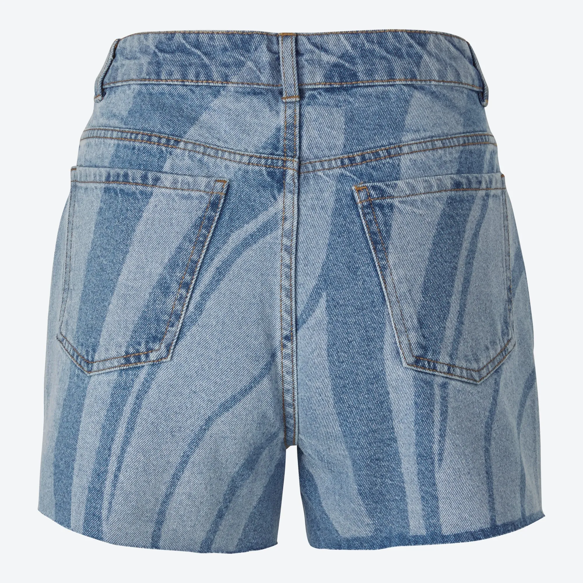 Damen-Jeans-Shorts mit Batik-Muster