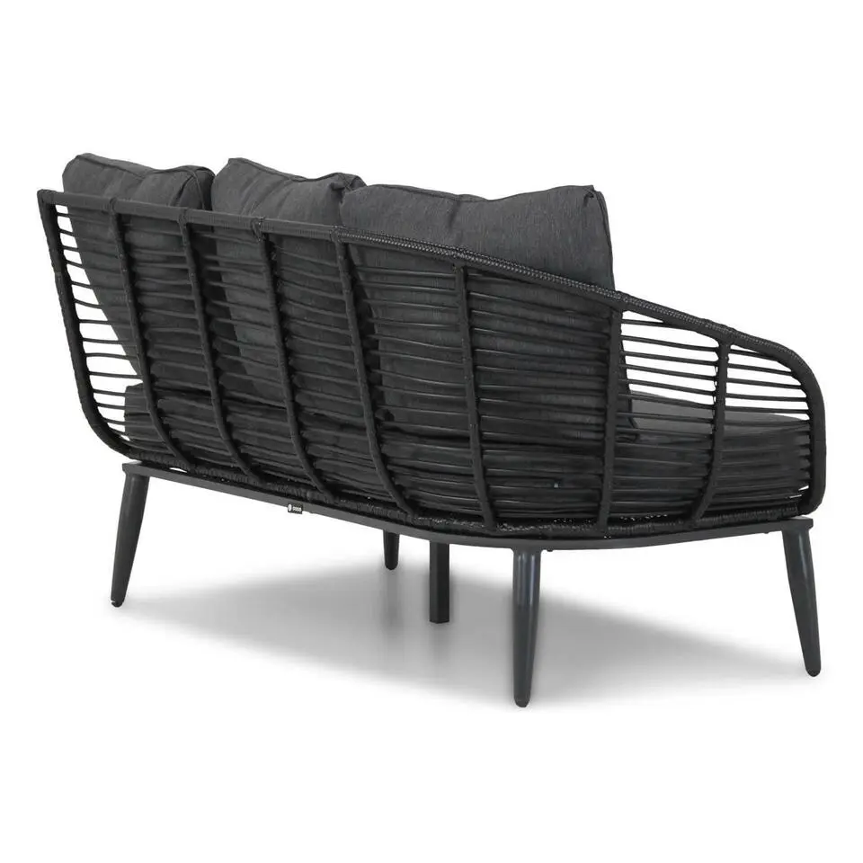 Hoek loungeset 4 personen Wicker Zwart Coco Coco Leonardo