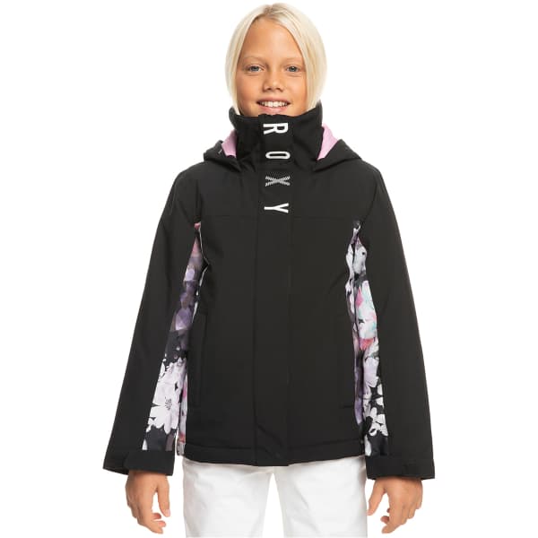 Veste de ski ROXY Y GIRL JK SNJT TRUE BLACK BLURRY FLOWER