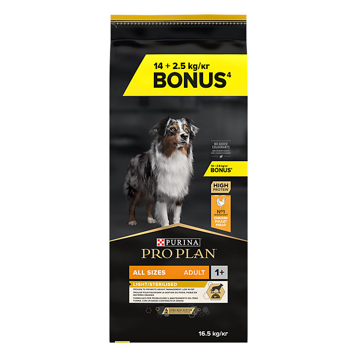 Croquette chien adulte stérilisés pro plan Poulet - 14 + 2,5kg offert purina