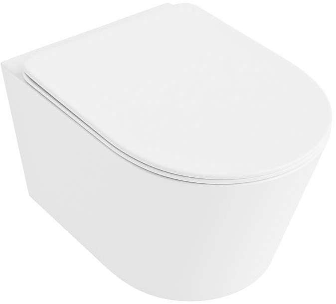 Mondiaz Lavie toiletpot randloos met softclose zitting talc