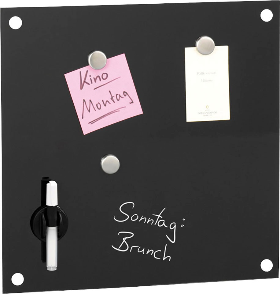 Zeller Present Memoboard »Glas« beschreibbar und magnetisch