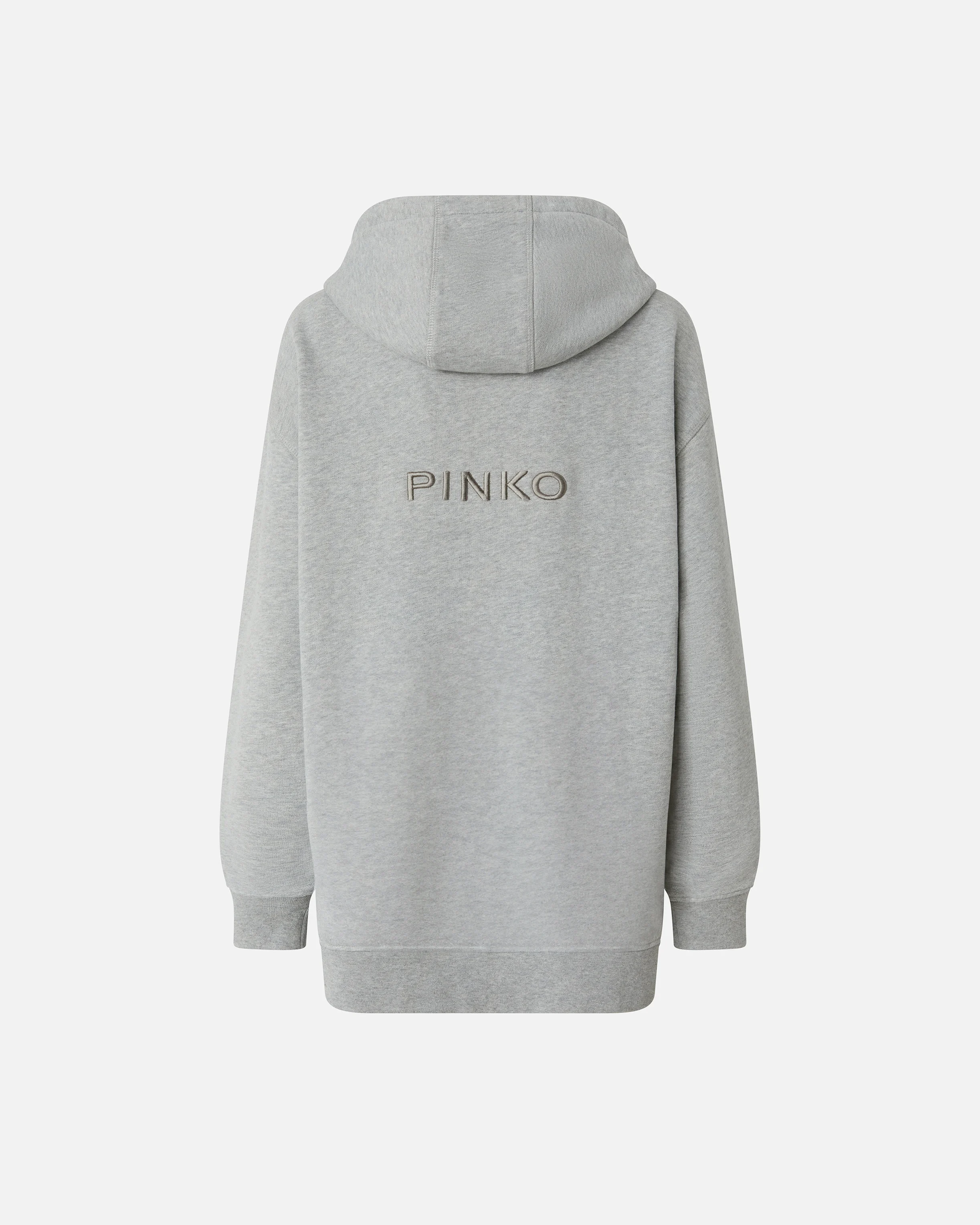 Sweat-shirt zippé à capuche et logo brodé | Gris