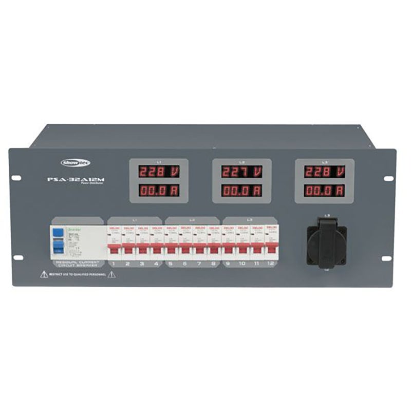 Showtec PSA-32A12M stroomverdeler 32A met multipin