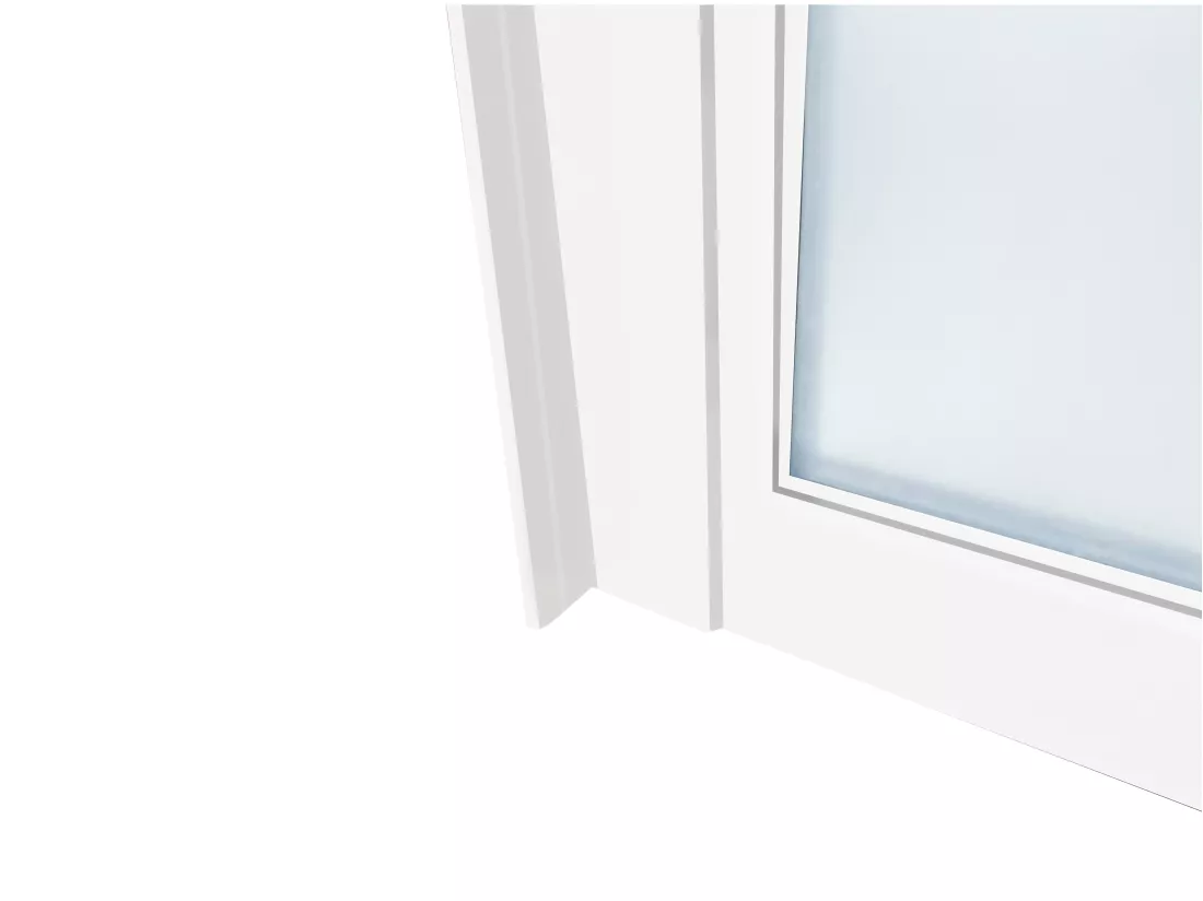 Verrière d'angle atelier en aluminium thermolaqué - L180 x L60 x H130 cm - Blanc - BAYVIEW