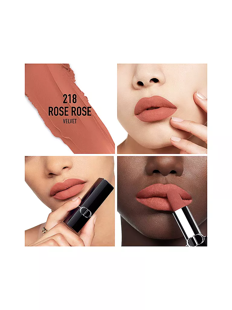 DIOR Lippenstift - Rouge Dior Velvet Lipstick (218 Rose Rose) rosa