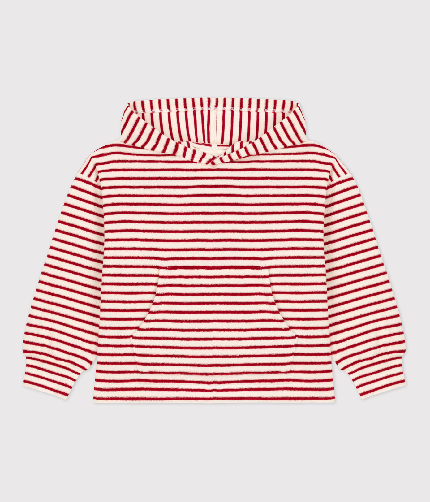Sweatshirt rayé à capuche enfant fille / garçon