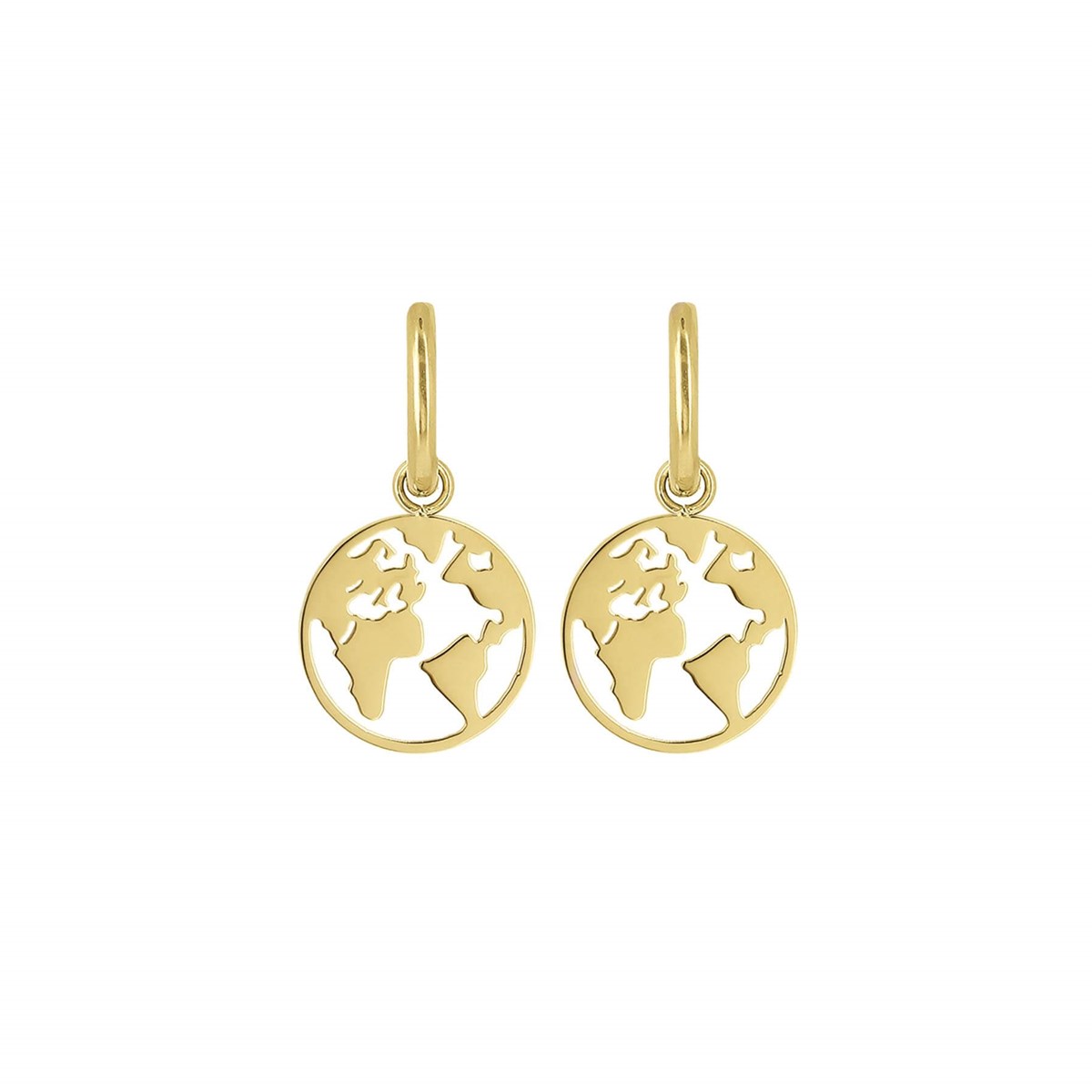 Boucles Globe acier doré or