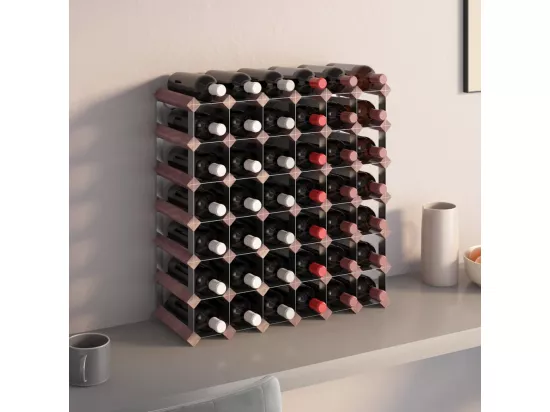 Casier à bouteilles pour 42 bouteilles Marron Bois pin solide