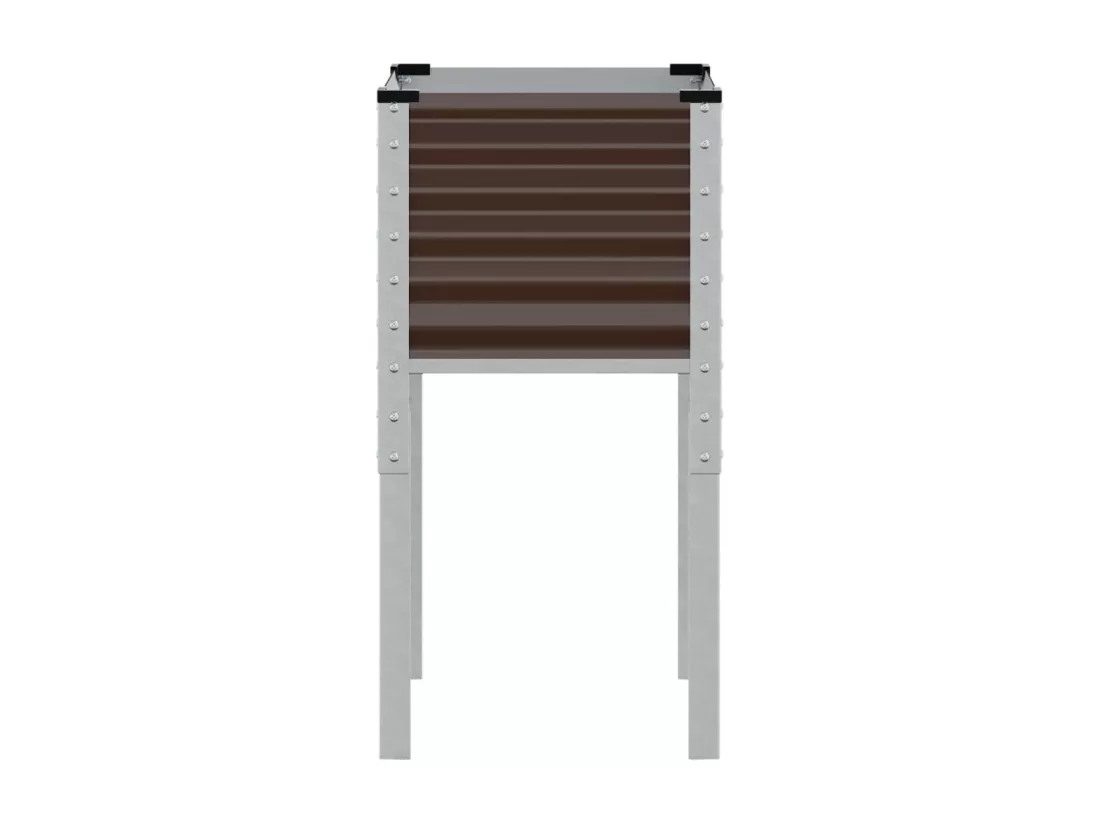 Jardinière bac lit surélevé marron 45 x 45 x 88 cm 02_0037615