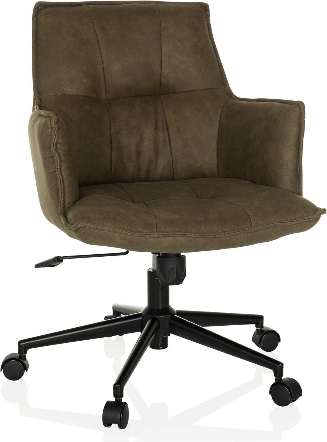 Homeoffice Stuhl gepolstert SOLAO Life Schreibtischstuhl Drehstuhl höhenverstellbar, Stoffbezug Grün