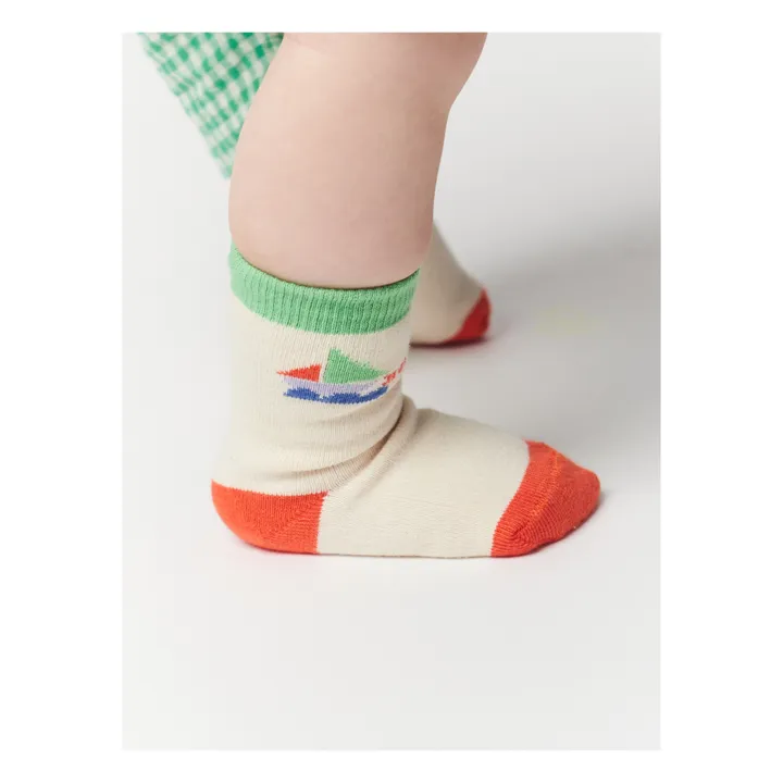 Bobo Choses Chaussettes Bicolores Bateau | Ecru