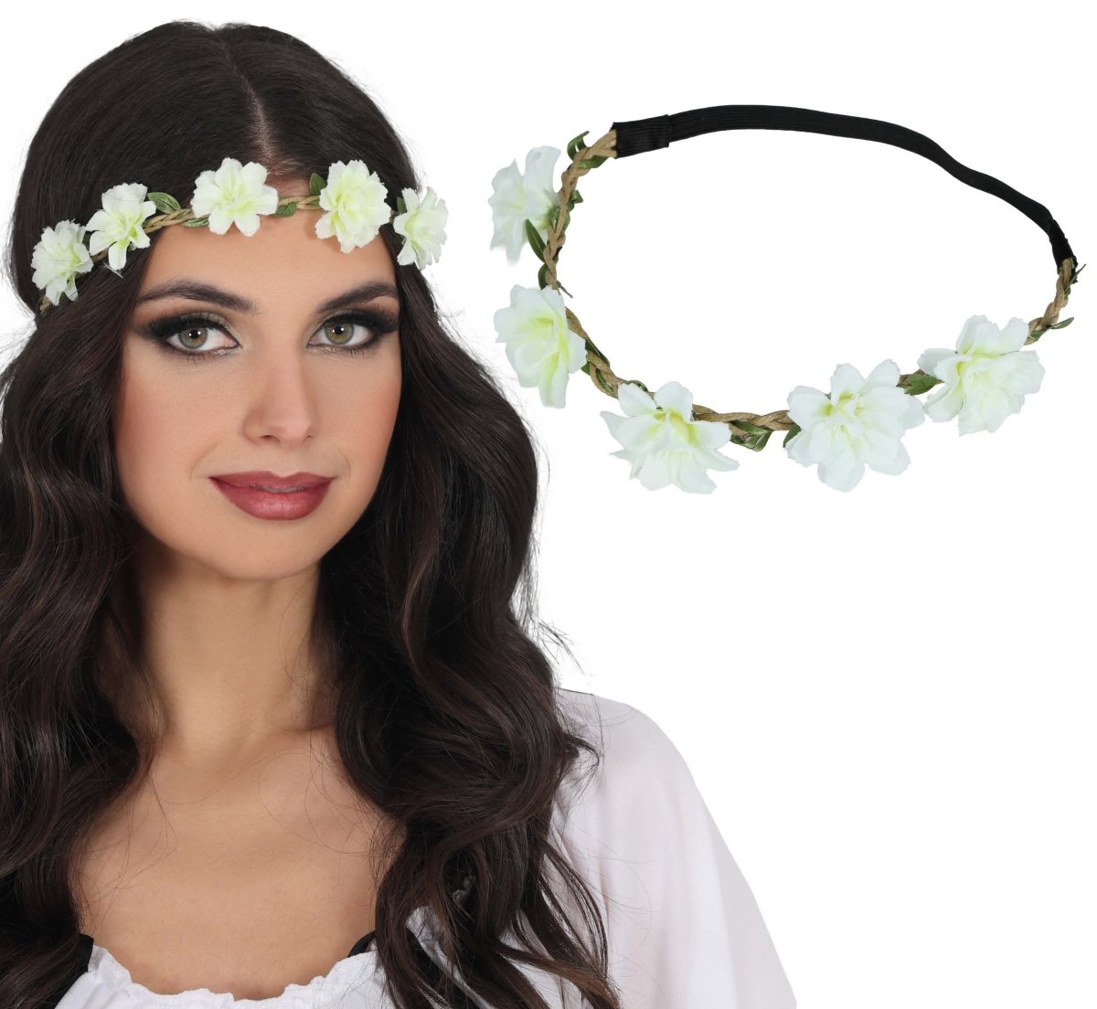 Bloemen Hoofdband Wit