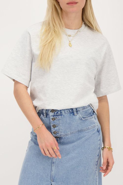 Lichtgrijs t-shirt oversized