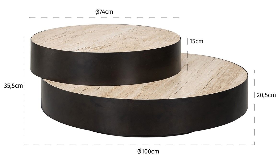 Salontafel 7666 Avalon ⌀100  x H35.5 cm