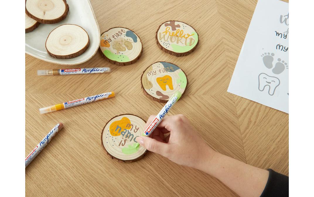 Set mit Acrylmalstiften, Feine SpitzeFür diverse Oberflächen einschliesslich Stein und Holz