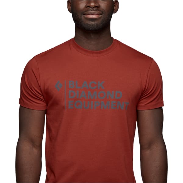 T-shirt escalade BLACK DIAMOND M STACKED LOGO TEE RED ROCK