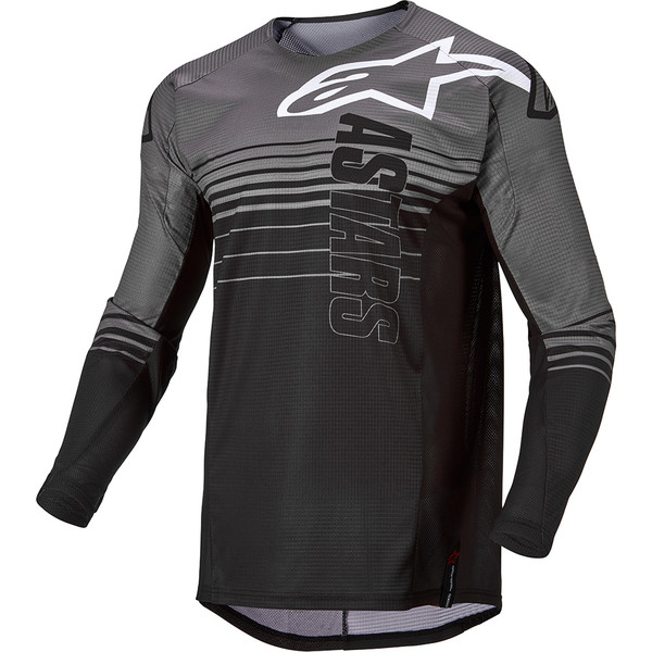 Alpinestars - Maillot Techstar Graphite - 2022 Gris Foncé / Noir / Blanc