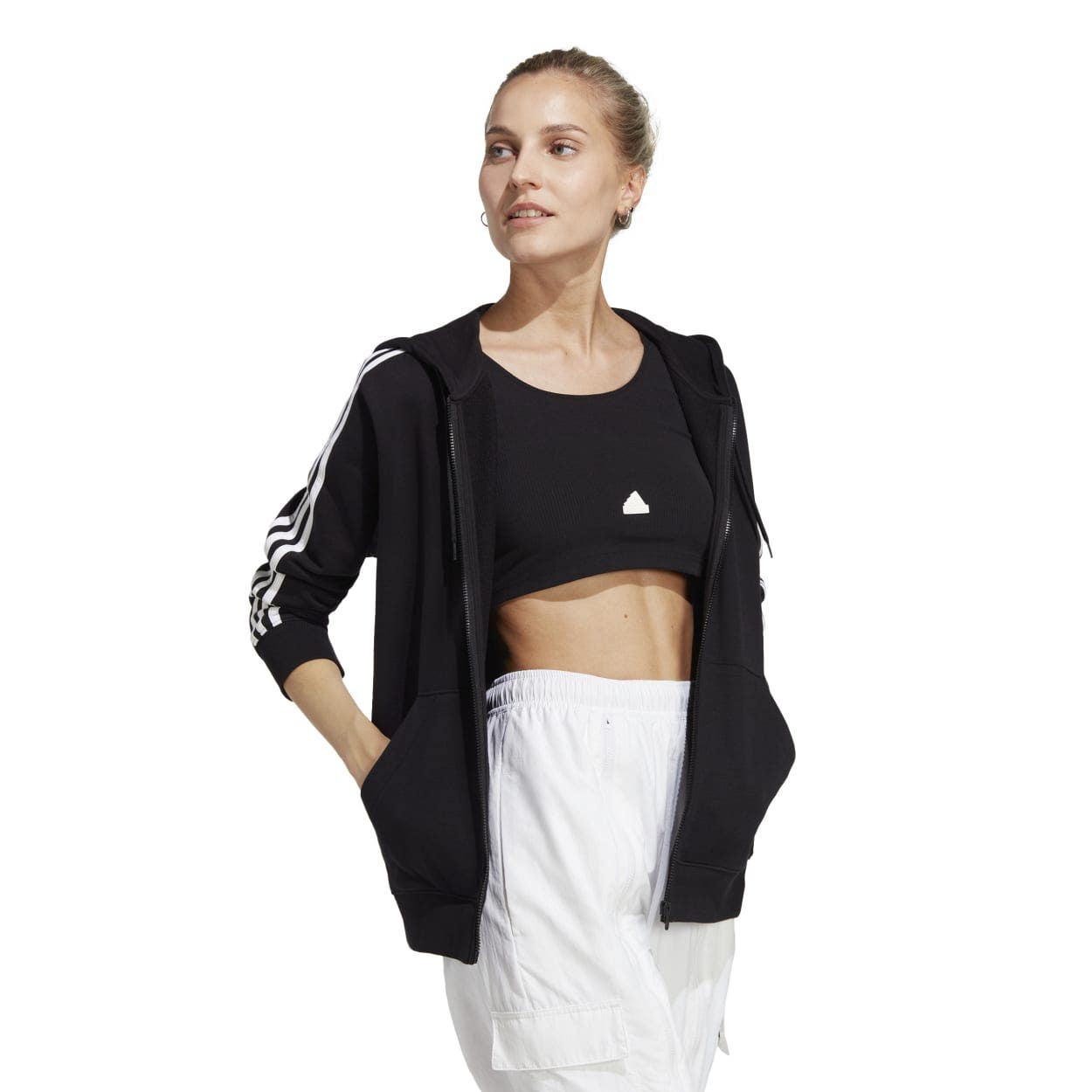 adidas  Essentials 3-Stripes Zip Hoodie