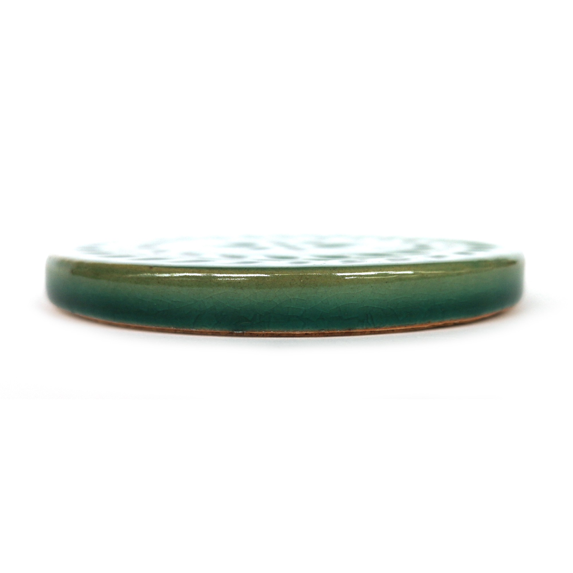 Steingutuntersetzer 'Sonne', petrol, Ø 10 cm, H 1 cm zu 5,00