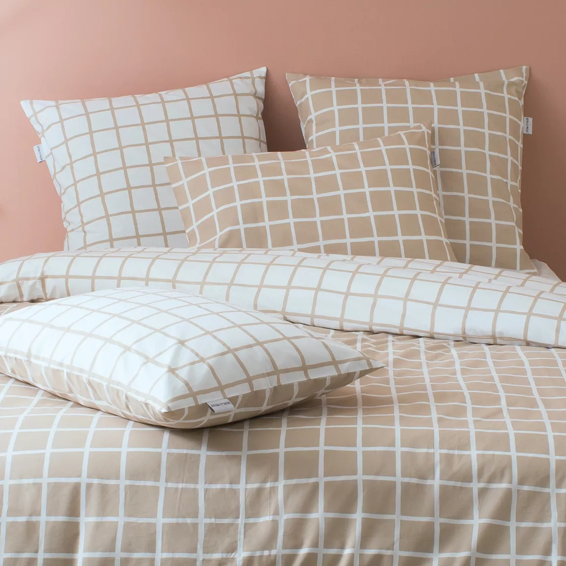 Housse de couette percale de coton (240 x 220 cm) Max Beige