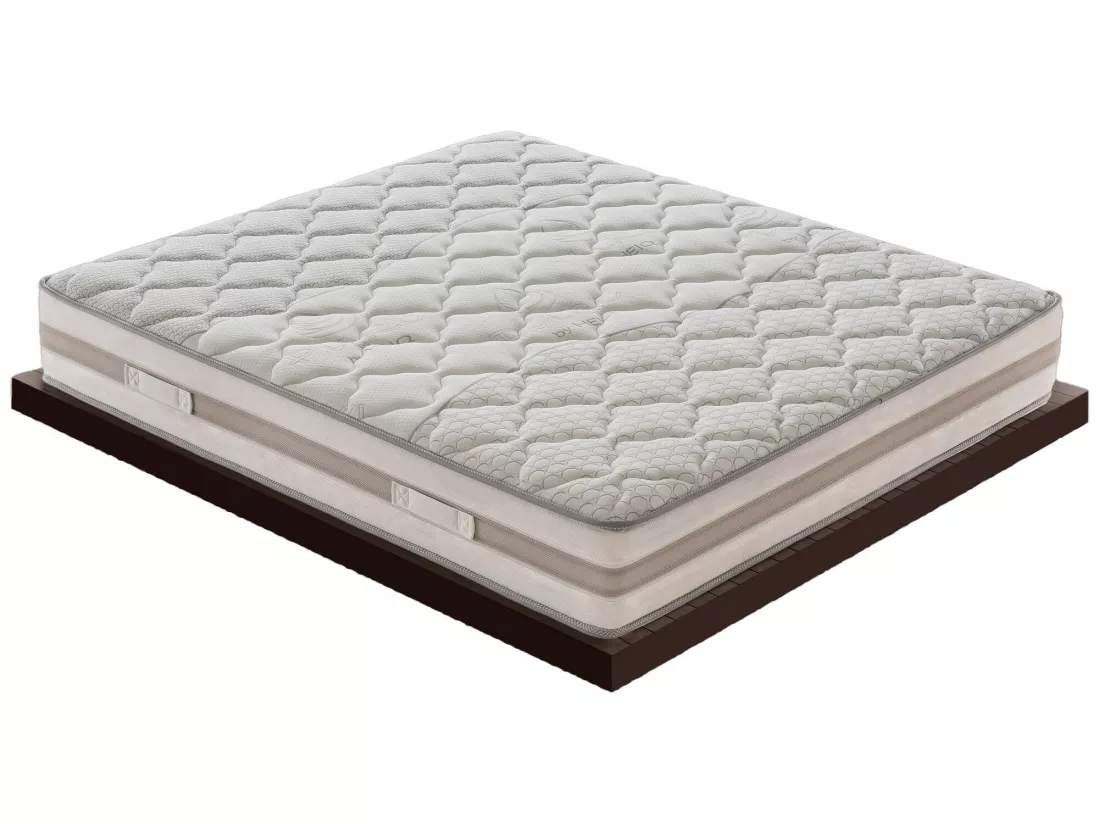 Matelas à ressorts ensachés et à mémoire de forme - 9 zones différenciées - déhoussable - hauteur 25 cm 140x190 cm