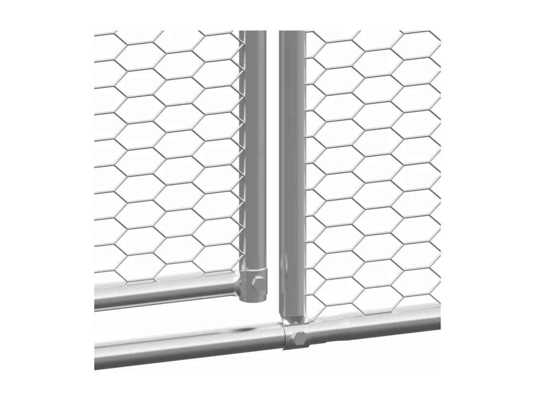 Poulailler d'extérieur 2x8x2 m Acier galvanisé